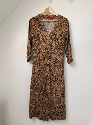 Joules Leopard Midi Dress Size 8