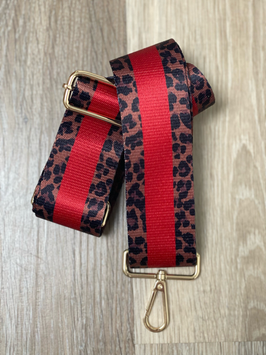 Bag Strap Leopard & Red