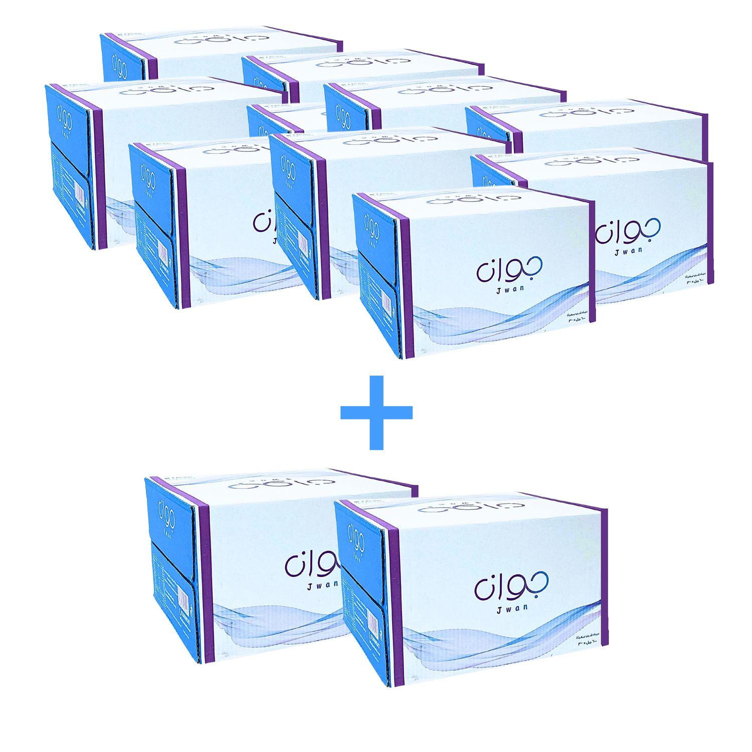 10 كراتين + 2 مجانًا — 30 عبوة مياه جوان (600 مل)