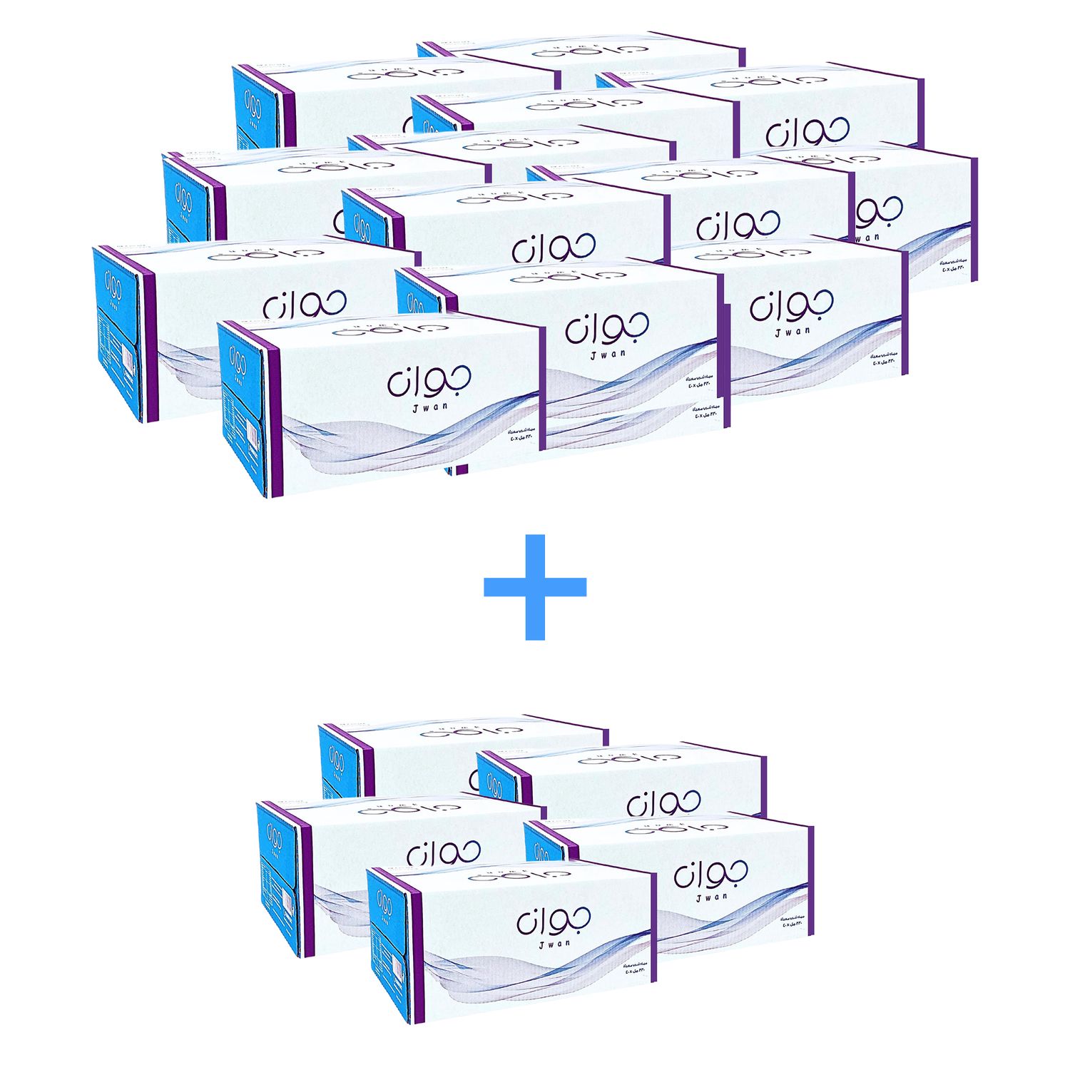 20 كرتون + 5 مجانًا — 40 عبوة مياه جوان (330 مل)