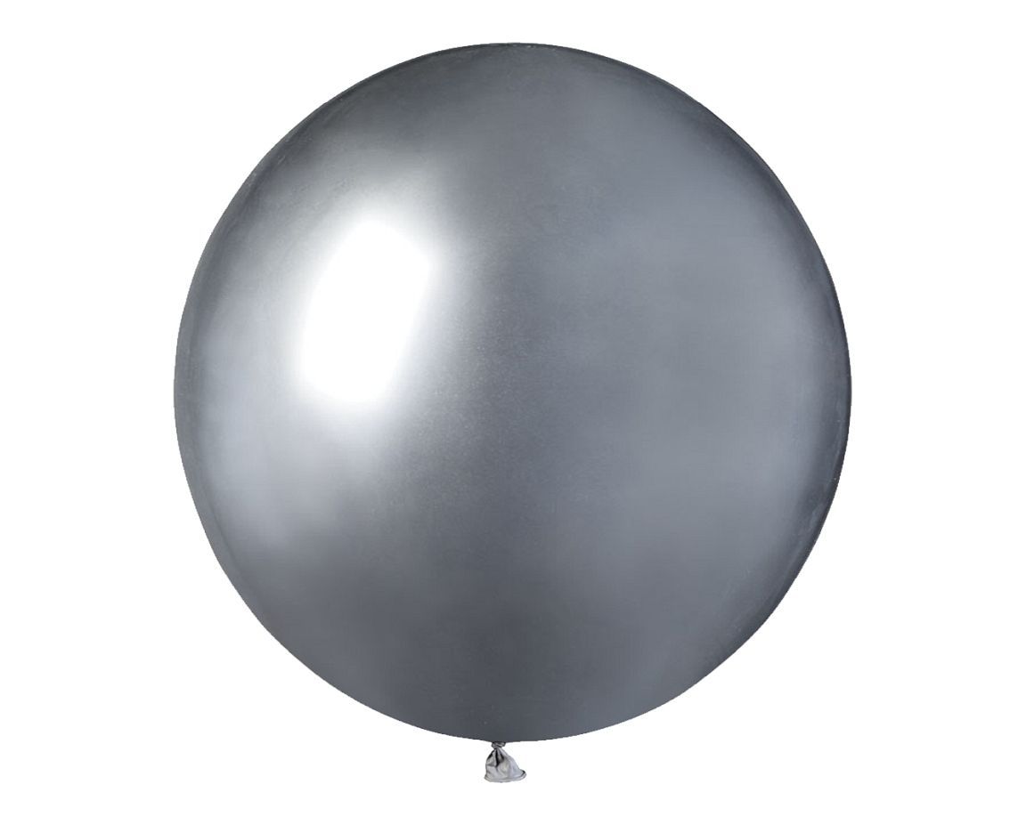 Balony chrom srebrne 12" 30 cm – 50 sztuk – metaliczne, lateksowe, premium Colortex