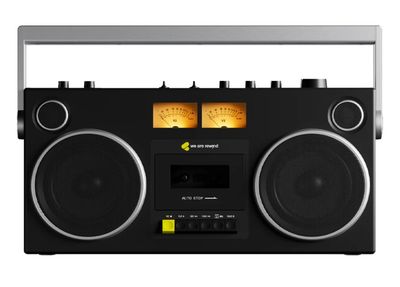 We Are Rewind Getto Blaster Cassette Player &amp; Recorder - Curtis, Black