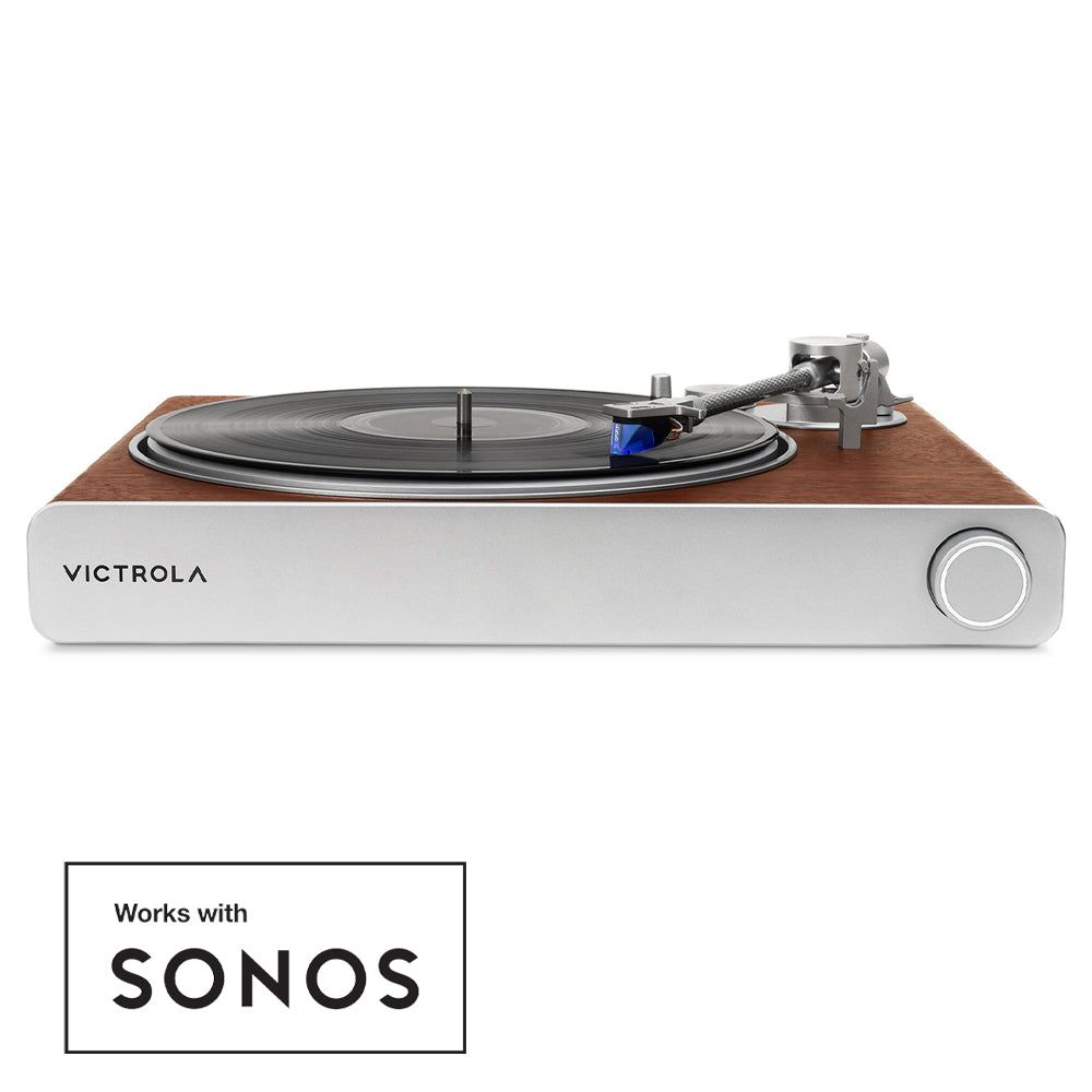 Victrola Stream Sapphire Wi-Fi &amp; Bluetooth Turntable - Walnut