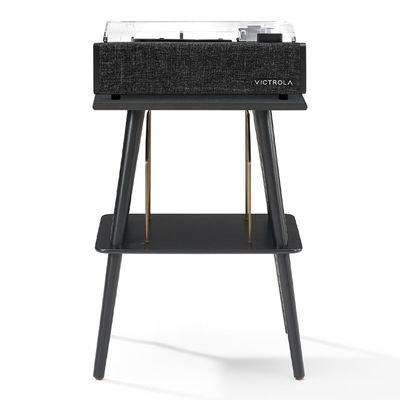 Victrola Eastwood II Turntable - Black + Turntable Stand Bundle - Black