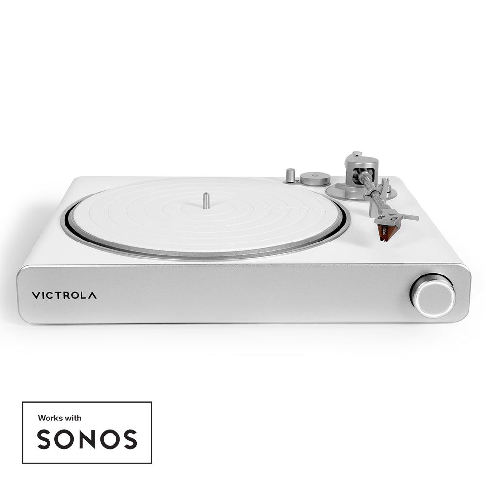 Victrola Stream Pearl Wi-Fi &amp; Bluetooth Turntable - White/Silver