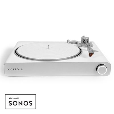 Victrola Stream Pearl Wi-Fi &amp; Bluetooth Turntable - White/Silver