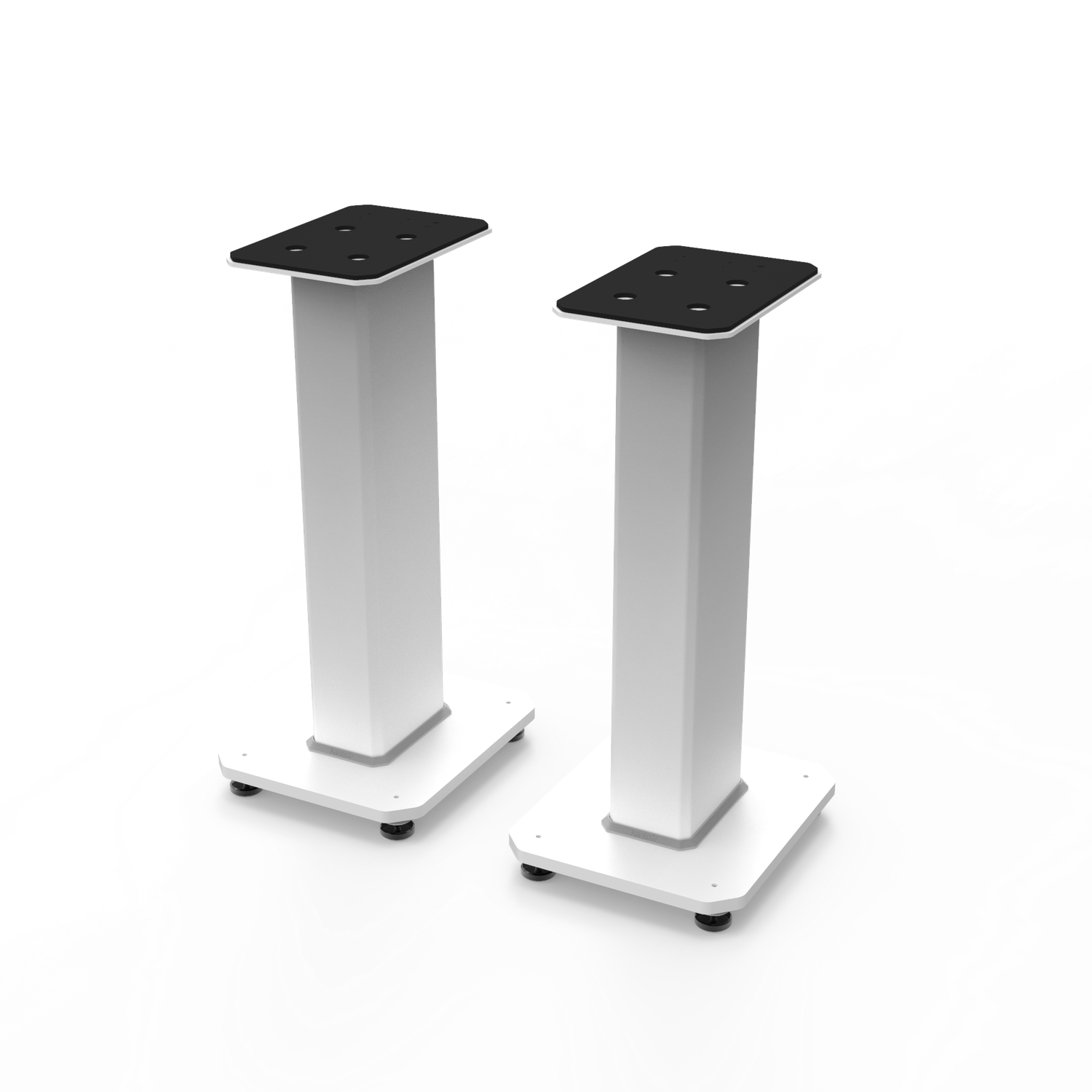 Kanto SX22W 22" Tall Fillable Speaker Stands with Isolation Feet - Pair, White