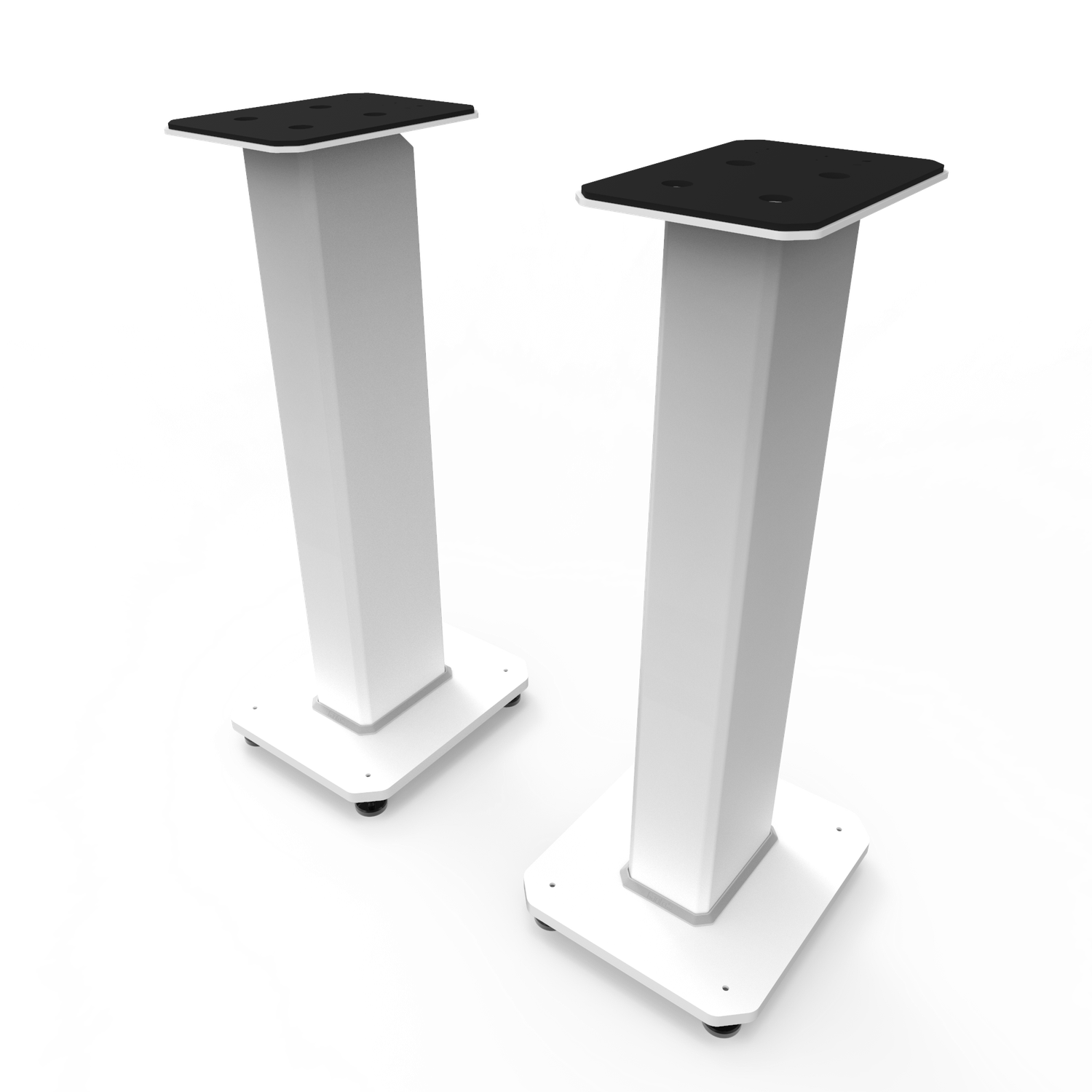 Kanto SX26W 26" Tall Fillable Speaker Stands with Isolation Feet - Pair, White