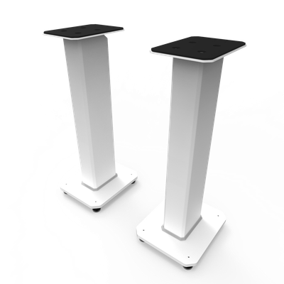 Kanto SX26W 26" Tall Fillable Speaker Stands with Isolation Feet - Pair, White