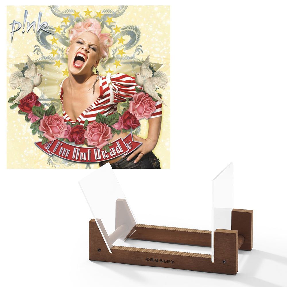 P!Nk I'm Not Dead Vinyl Album &amp; Crosley Record Storage Display Stand