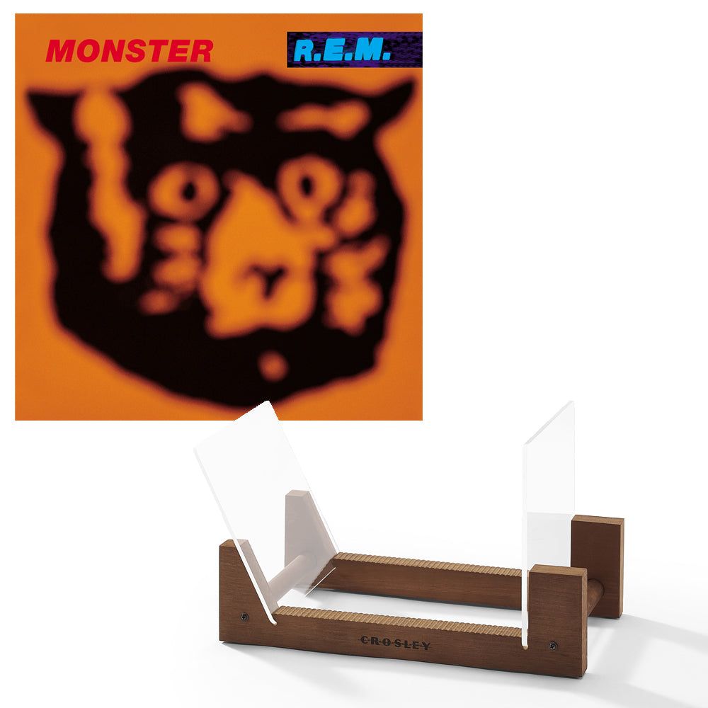 R.E.M - Monster - Double Vinyl Album &amp; Crosley Record Storage Display Stand