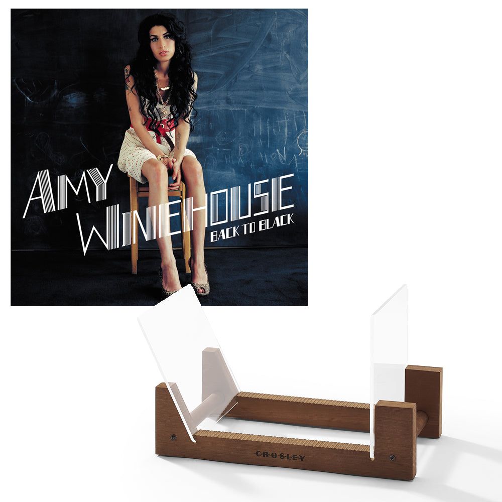 Amy Winehouse Back To Black - Vinyl Album &amp; Crosley Record Storage Display Stand