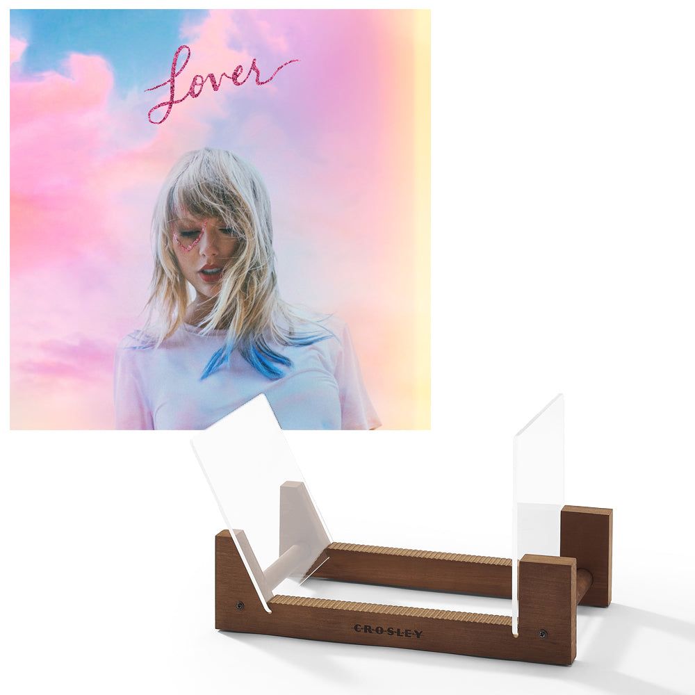 Taylor Swift Lover 2P Vinyl Album &amp; Crosley Record Storage Display Stand