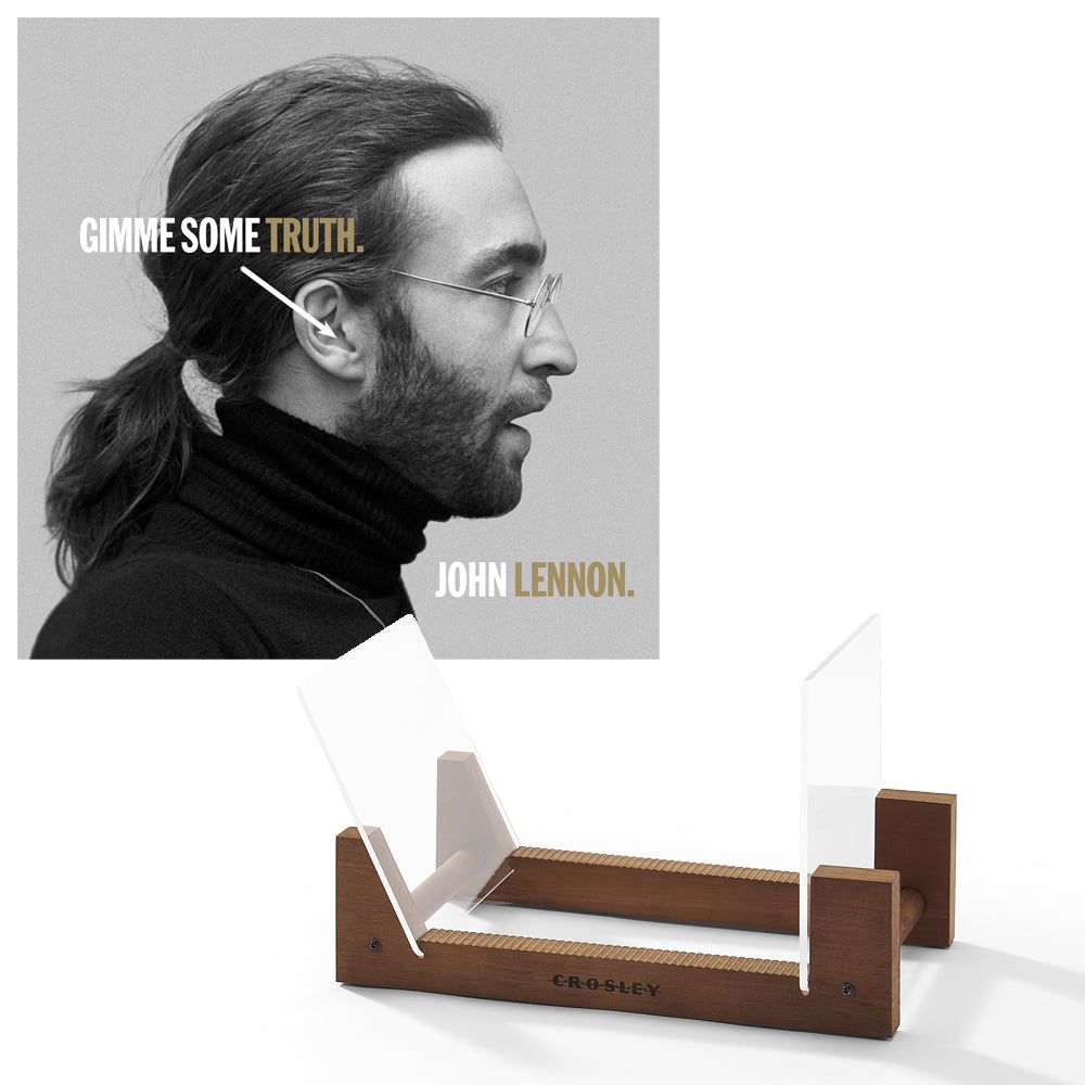 John Lennon Gimmie Some Truth - Double Vinyl Album &amp; Crosley Record Storage Display Stand