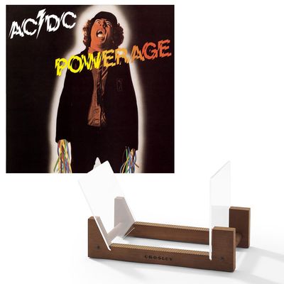 Ac/Dc Powerage Vinyl Album &amp; Crosley Record Storage Display Stand