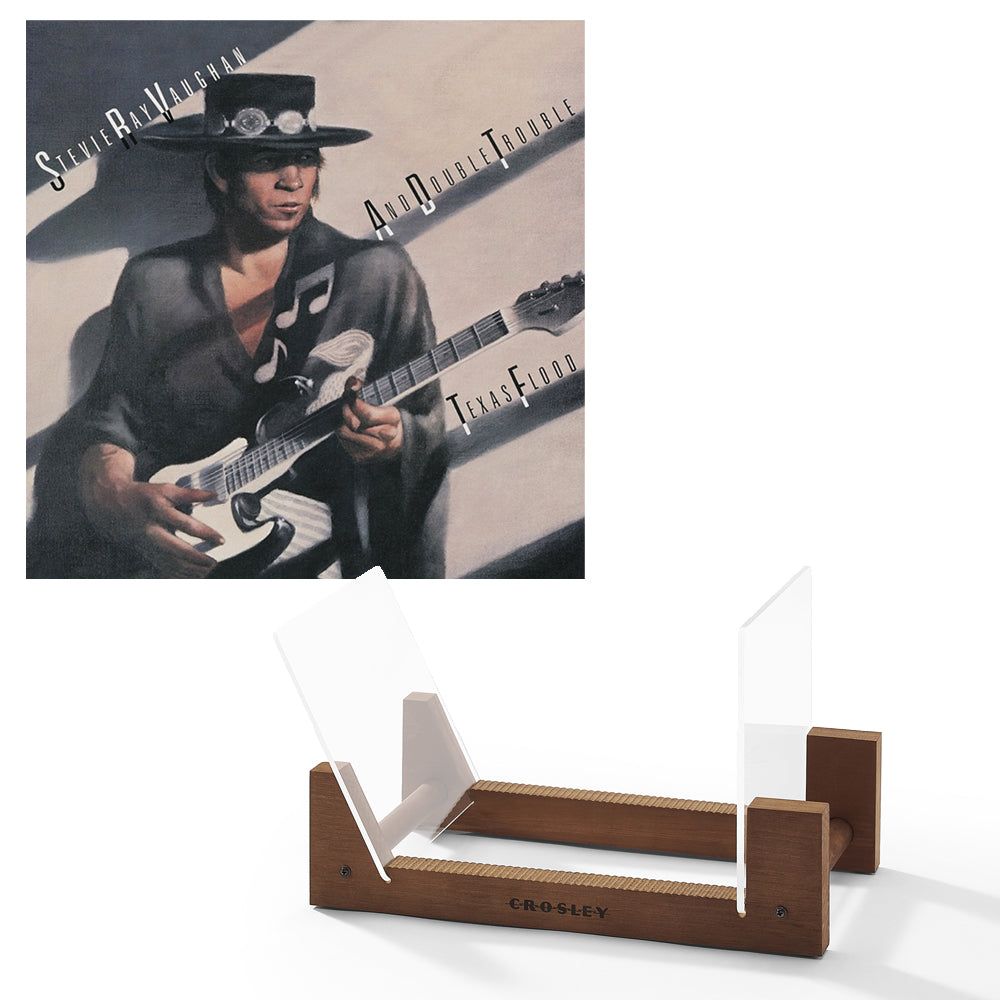Stevie Ray Vaughan Texas Food Vinyl Album &amp; Crosley Record Storage Display Stand