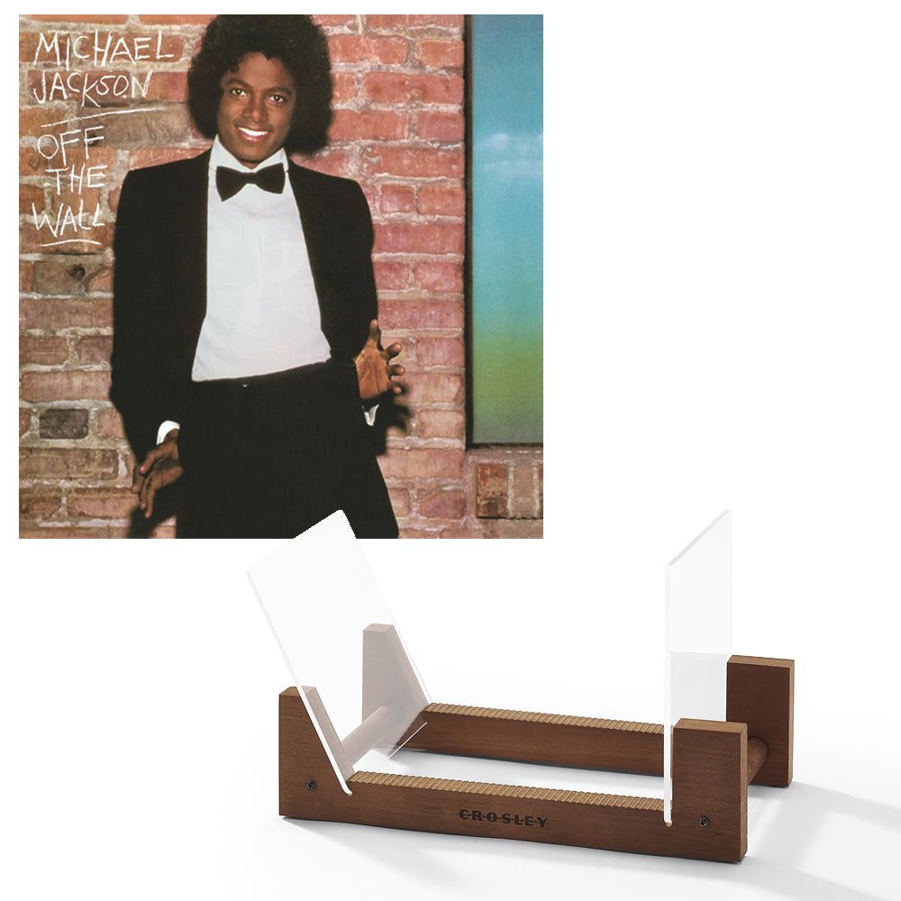 Michael Jackson Off The Wall Vinyl Album &amp; Crosley Record Storage Display Stand