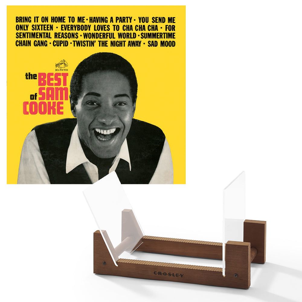 Sam Cooke The Best Of Sam Cooke Vinyl Album &amp; Crosley Record Storage Display Stand