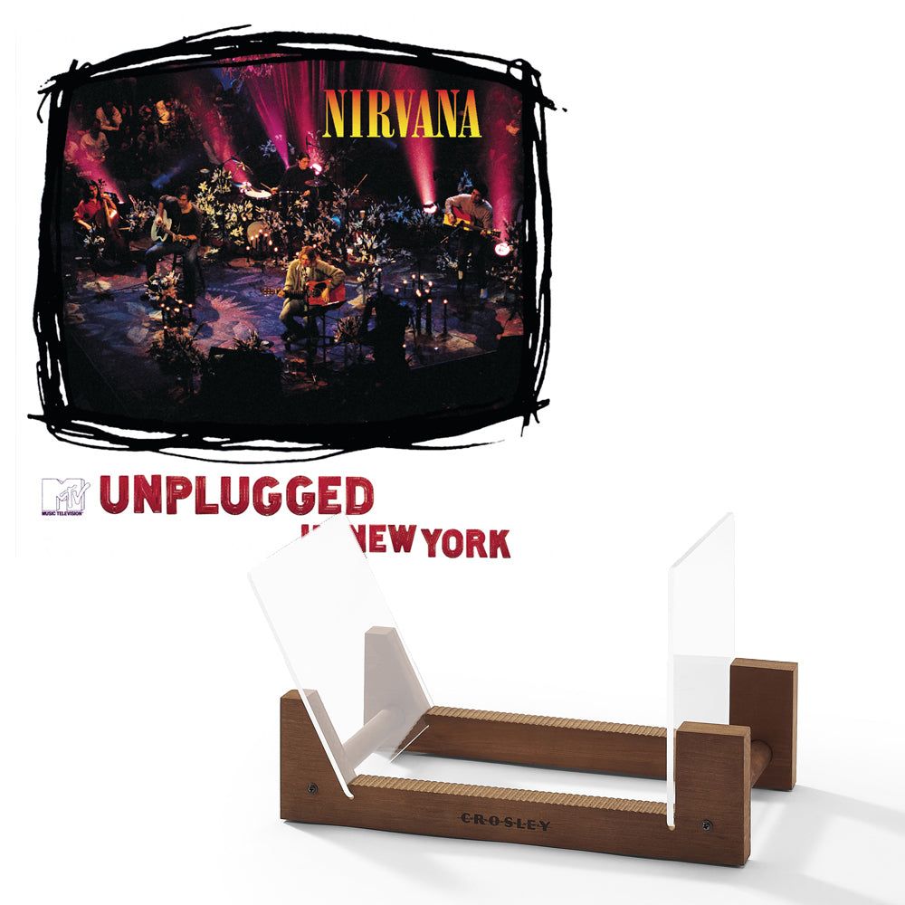 Nirvana MTV Unplugged Vinyl Album &amp; Crosley Record Storage Display Stand
