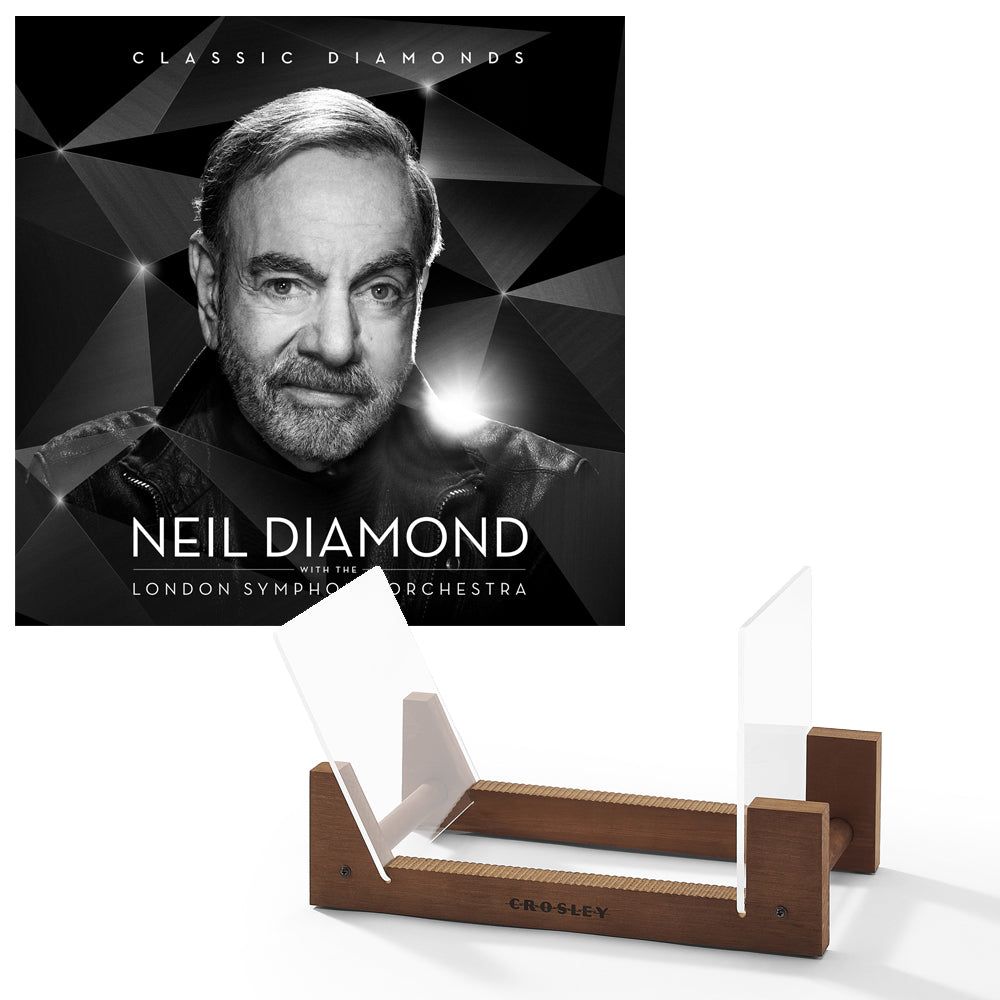 Neil Diamond - Classic Diamonds With The London Symphony Orchestra - Double Vinyl Album &amp; Crosley Record Storage Display Stand