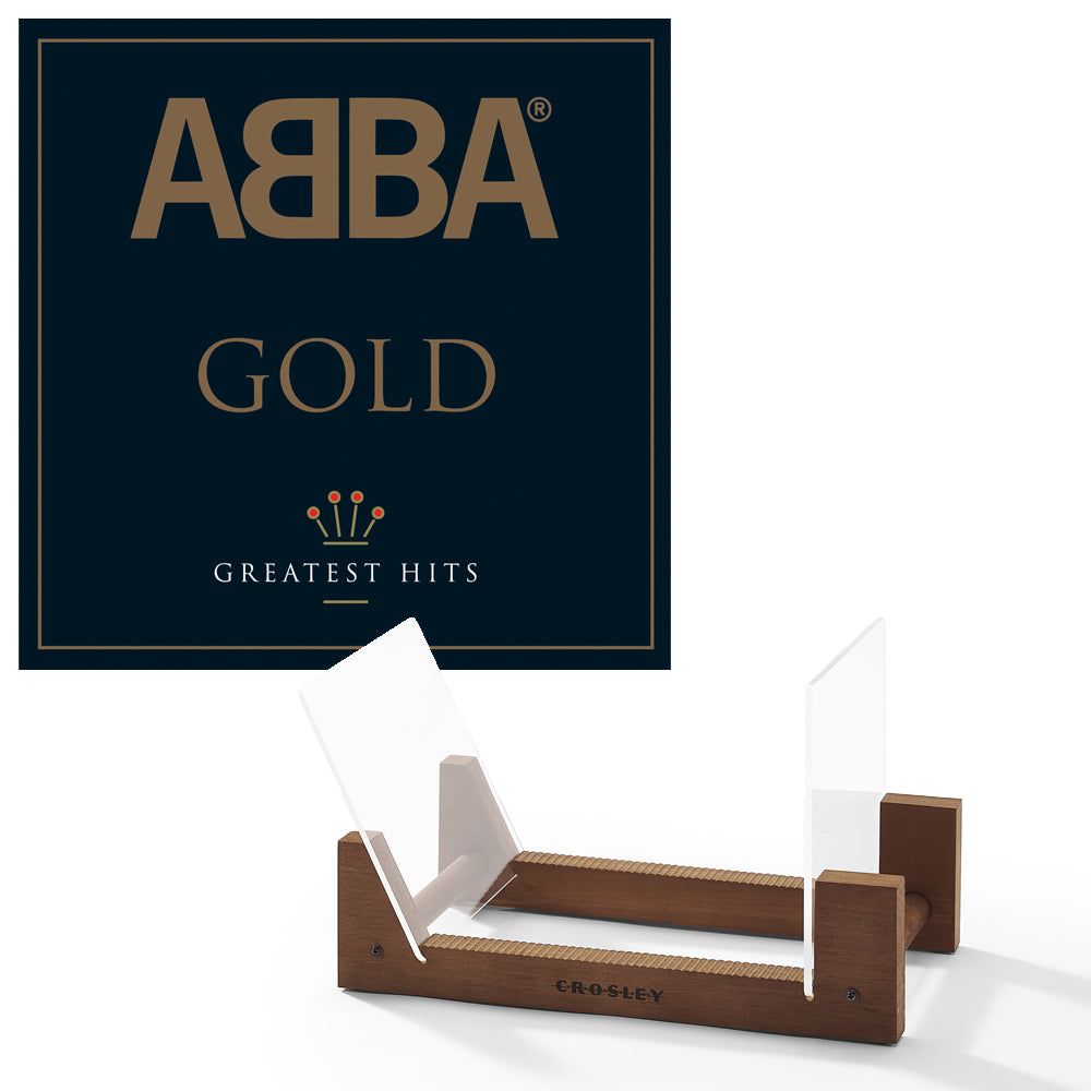 Abba Gold - Double Vinyl Album &amp; Crosley Record Storage Display Stand