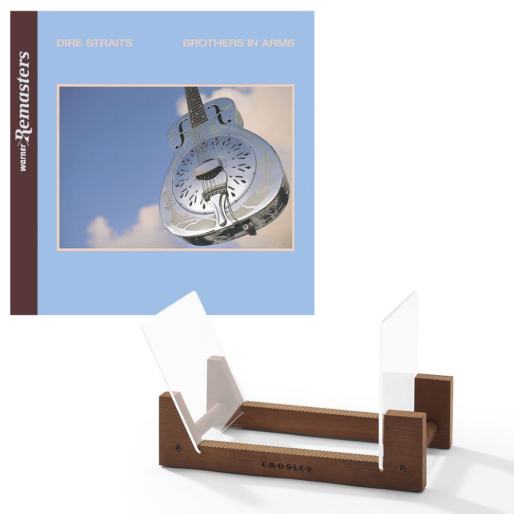 Dire Straits Brothers In Arms - Double Vinyl Album &amp; Crosley Record Storage Display Stand