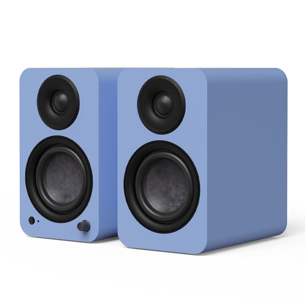 Kanto YU4 (2nd Gen) 160 W Powered Bookshelf Speaker with Bluetooth® 5.3, Built-in Phono Preamp, USB-C and Optical Inputs - Matte Ice Blue