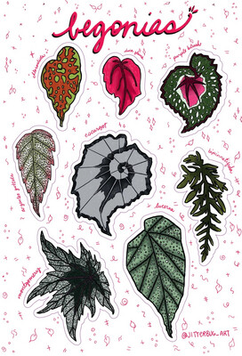 Begonia Sticker Sheet