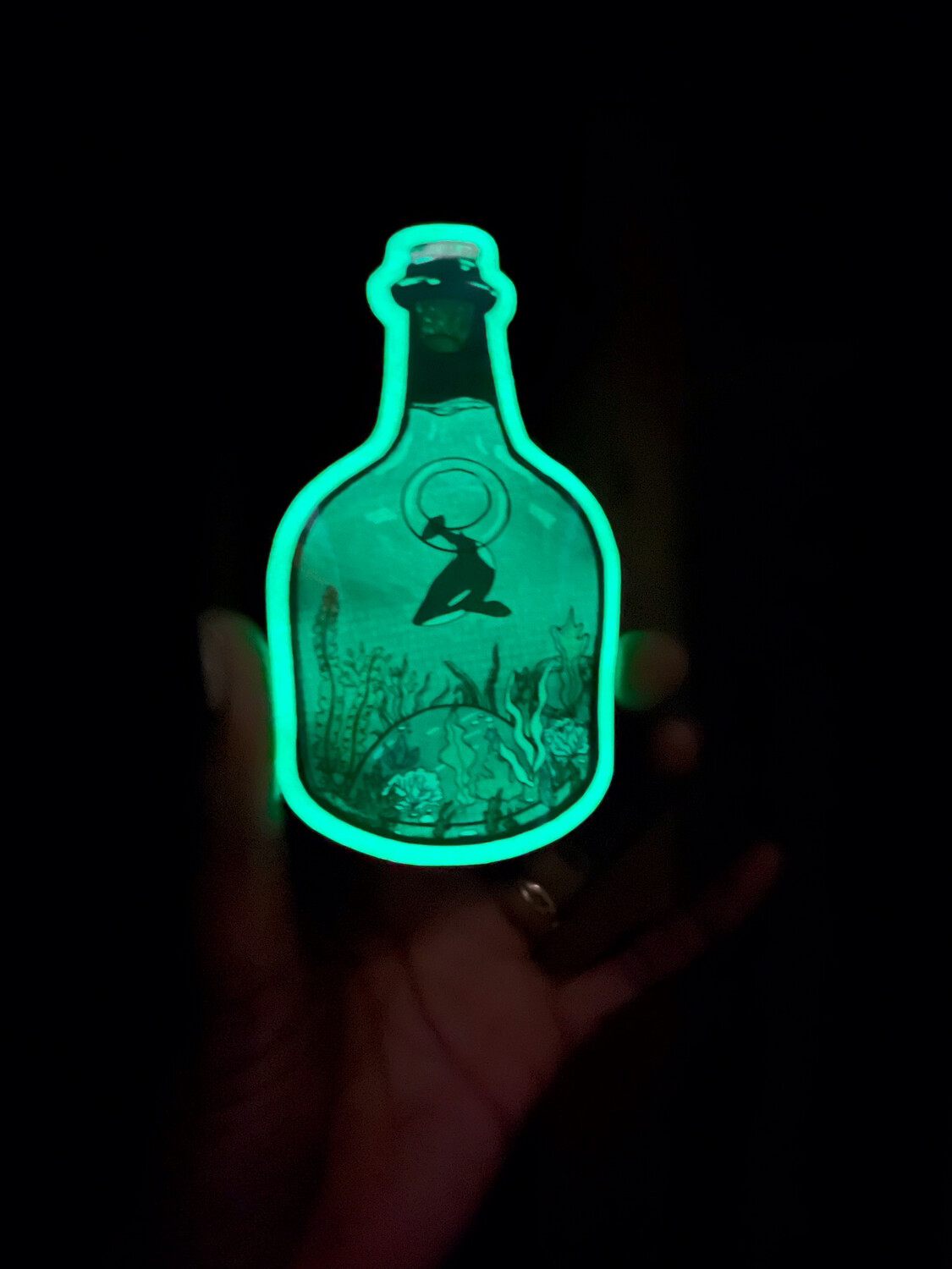Glow In The Dark Orca Sticker