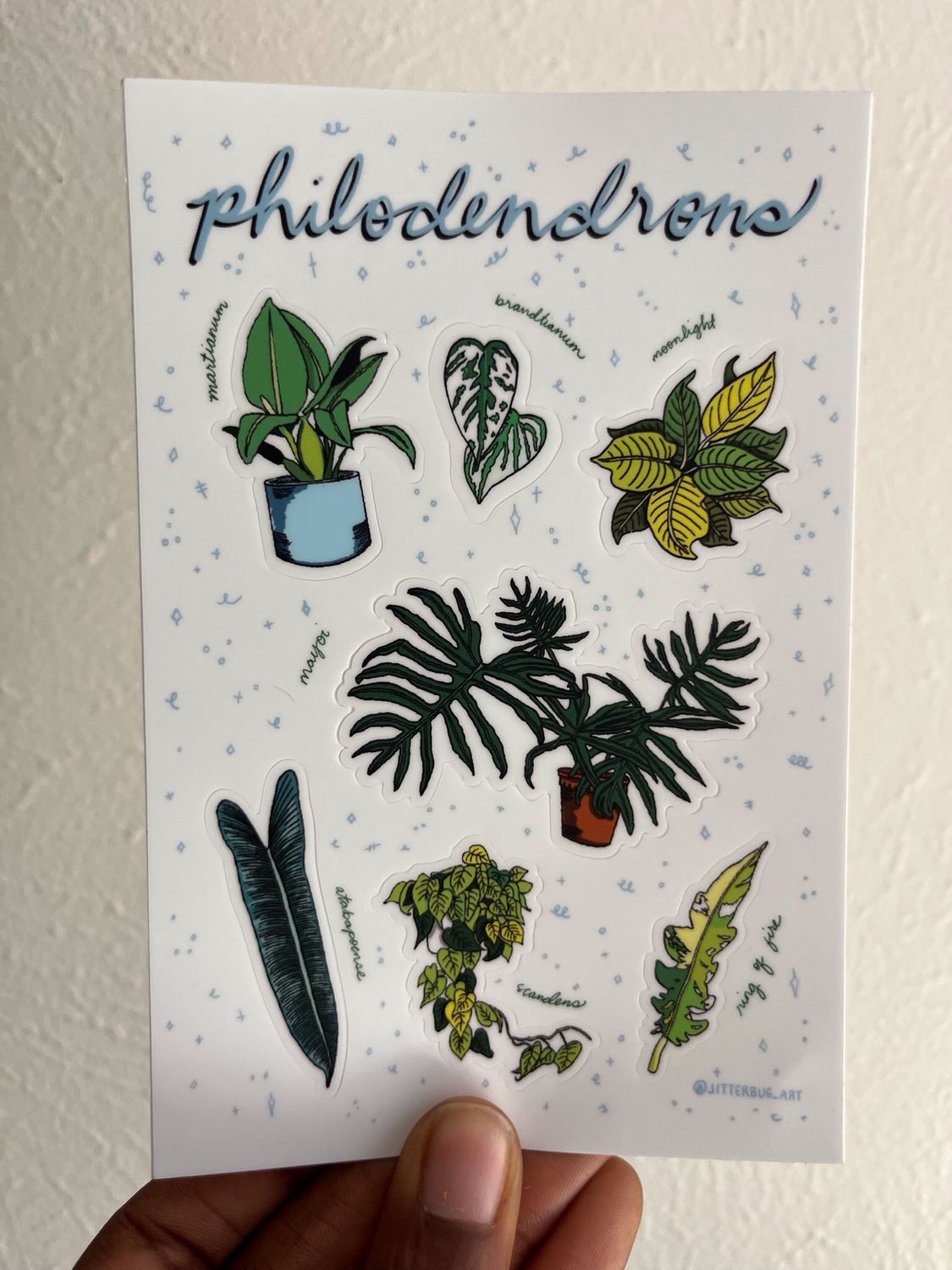 Philodendron Sticker Sheet