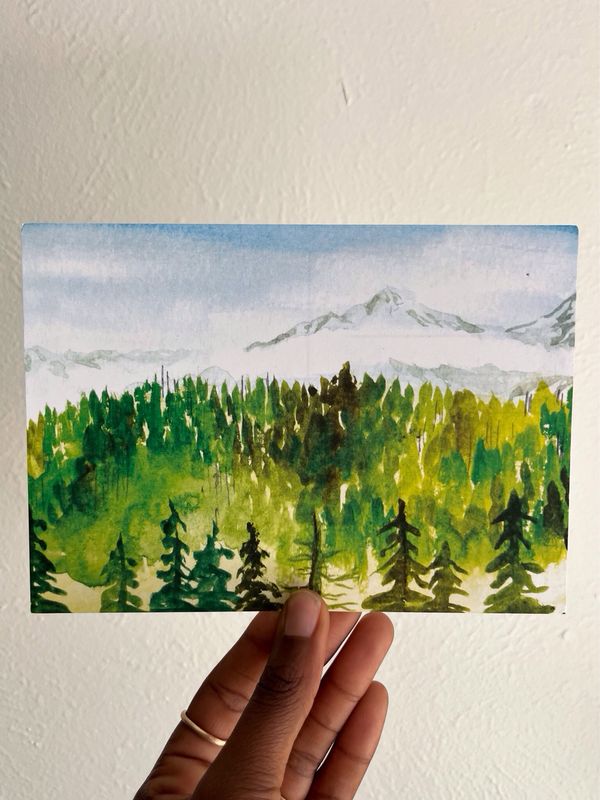 Misty Mountain Mini-Print/Postcard