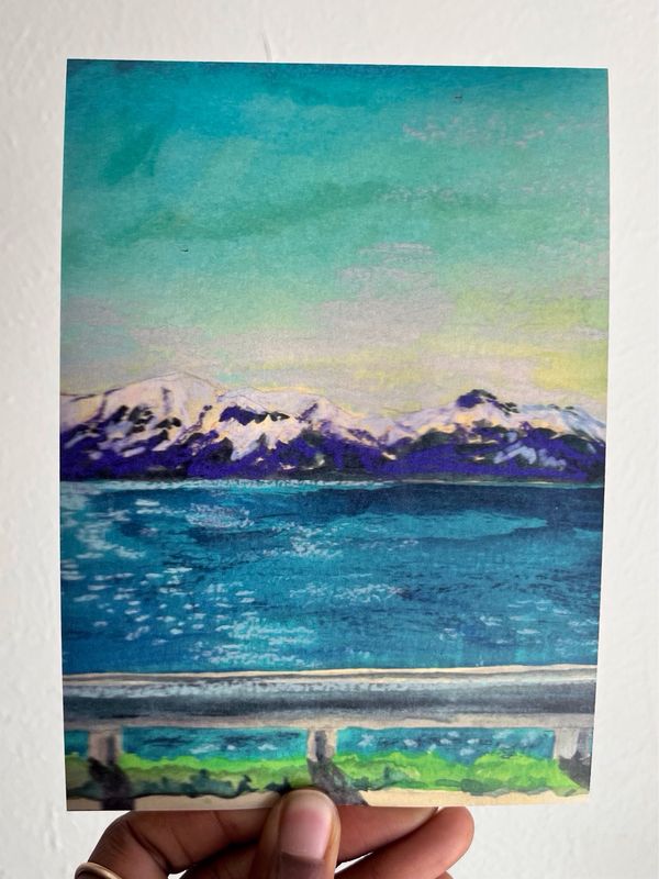 Look Out The Window Mini-Print/Postcard