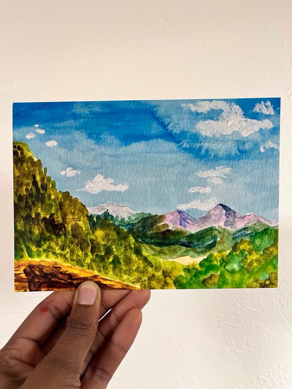 Purple Mountains Mini-Print/ Postcard