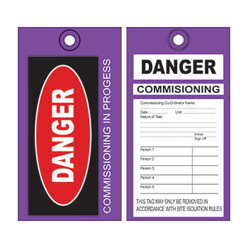 Commissioning Tag (Purple)