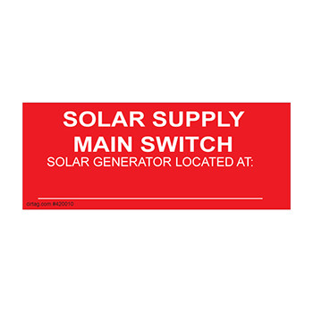 Solar Supply Main Switch Solar Generator Located At - Pack of 5 (SKU 420010)