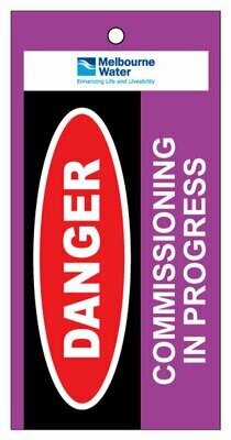 Melbourne Water Commissioning Tag (100 Pack)