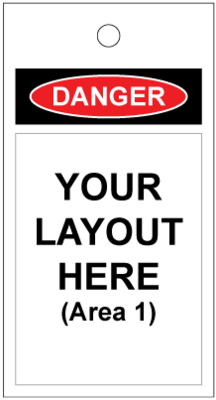Custom Danger Tag - Double Sided - Poly (Sold in Packs) SDT-CUS-Danger-poly