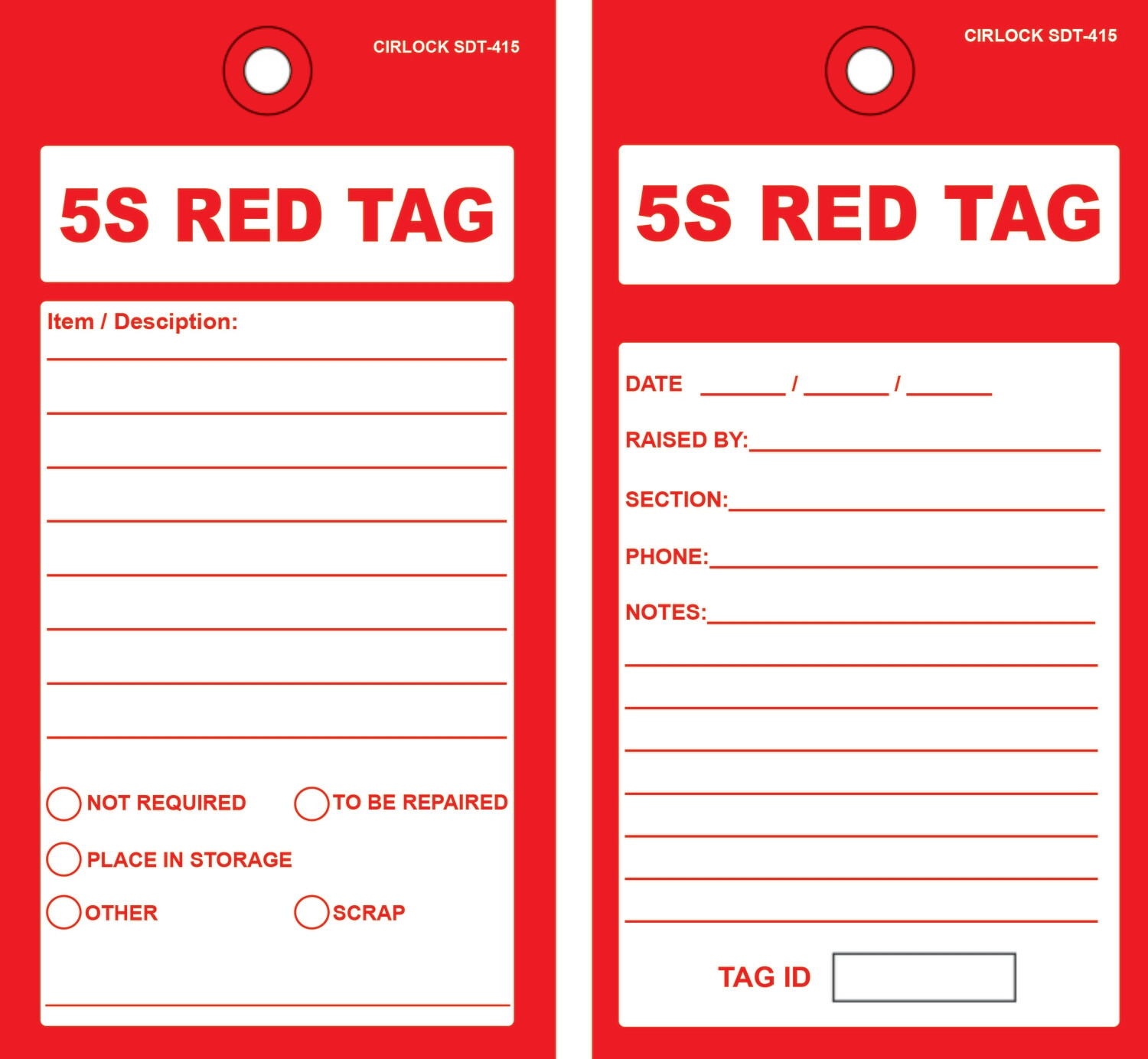 5S RED TAG