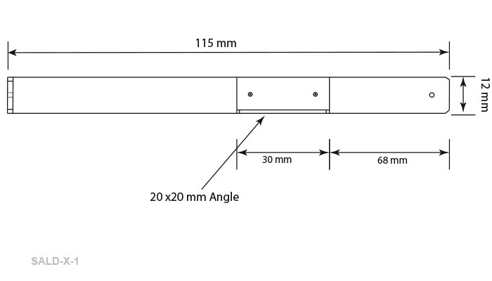 Individual MCCB Lockout Devices - Aluminium, Select Length of Arm: SALD-X-1 Length of Arm 115mm