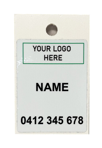 Custom Tag - 3mm PVC Re-usable (price is per tag - Min 10)