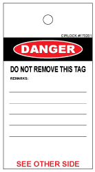 Danger Do Not Remove This Tag