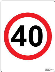 Speed Sign - 40km