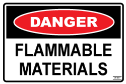 Flammable Materials - Self Adhesive