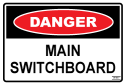 Main Switchboard - Self Adhesive 180128