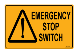 Emergency Stop Switch - Self Adhesive