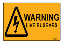 Warning Live Busbars - Self Adhesive