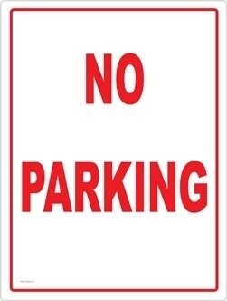 No Parking - Self Adhesive