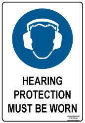 Hearing Protection Must Be Worn - Self Adhesive