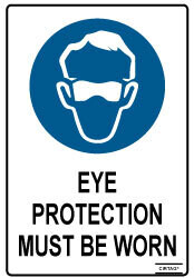 Eye Protection Must Be Worn - Self Adhesive