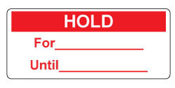 Hold - Calibration/QA Self Adhesive Labels
